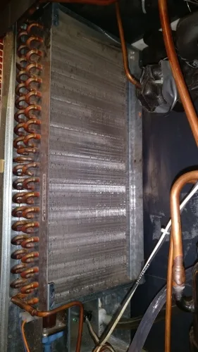 Commercial Ice Machine Scotsman CME06aAS-1H not making ice - refrigerant light is on - Scotsman Commercial Ice Machine Repair in Los Altos, CA.