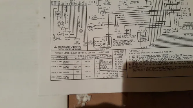 Furnace Amana 80 SSE Air Command guic140cx50 - Furnace Blows Air for a Few Seconds and Stops - Furnace Repair in San Jose, CA.